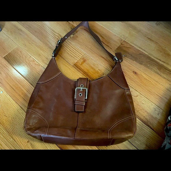 Coach Handbags - Coach vintage Hamilton brown leather hobo bag. Mini bag